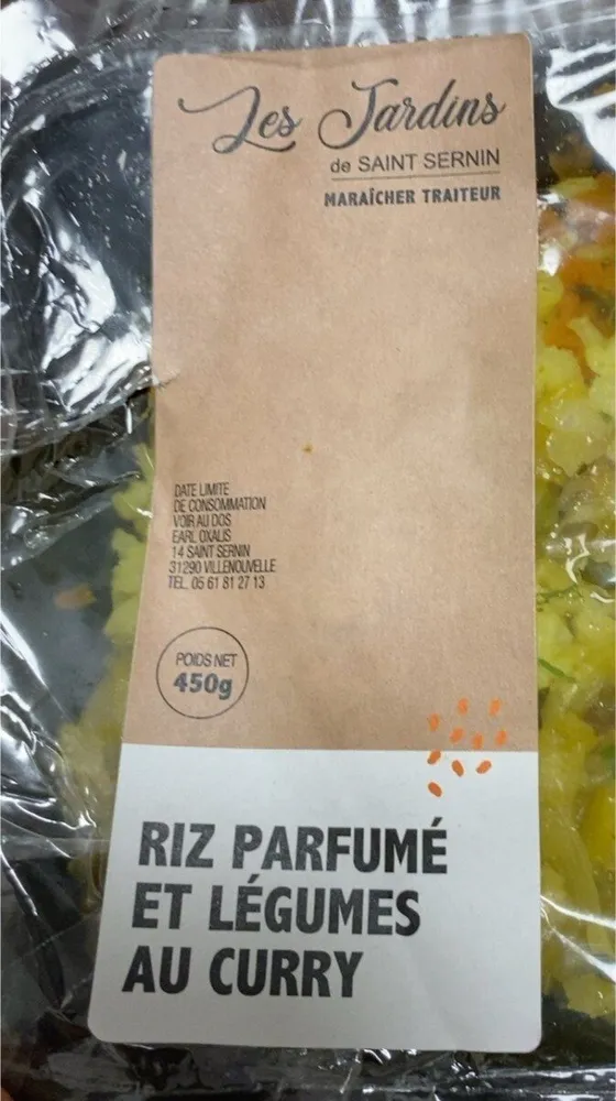 Riz parfumé et legume curry