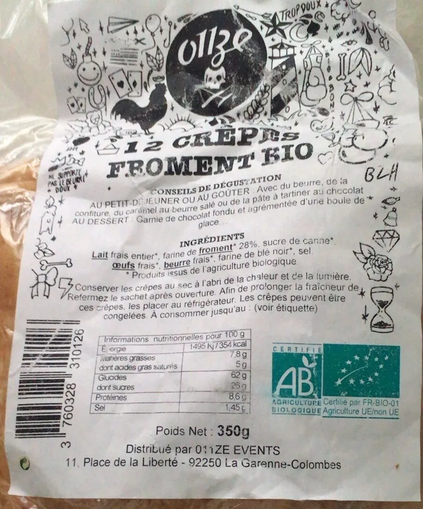 Crêpes froment bio
