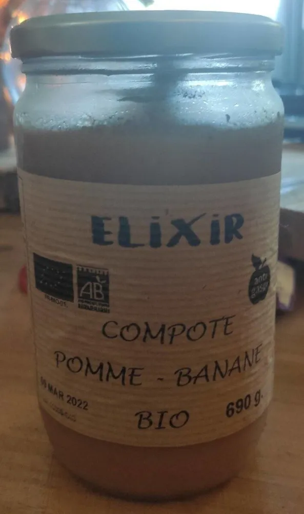Compote pomme banane Bio