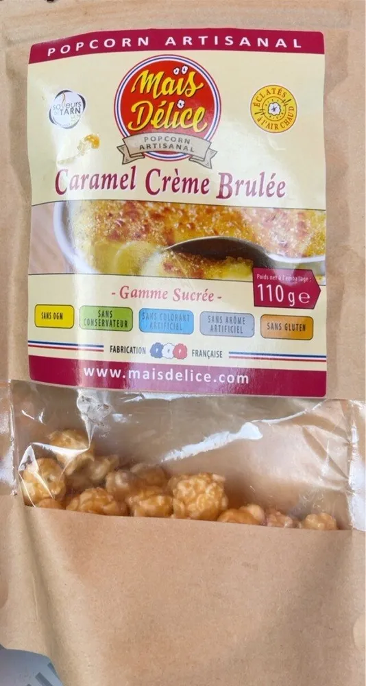 Pop corn caramel creme brulé