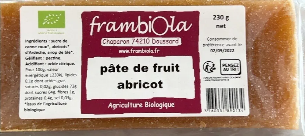 Pate se fruit abricot