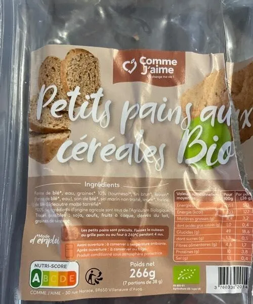 Petits pains aux céréales Bio - Comme j’aime