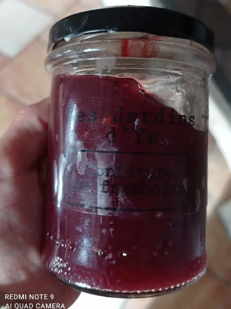 Confiture framboise les jardins d'ys