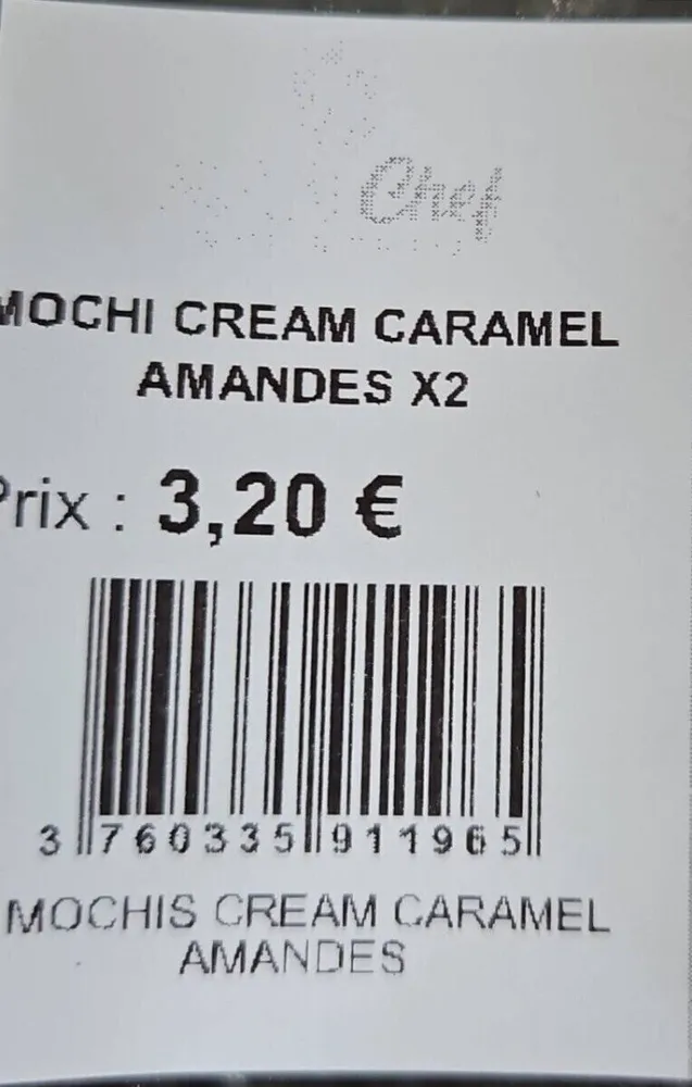 Mochi cream catamel amandes
