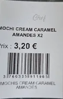Mochi cream catamel amandes