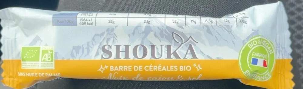 Barre de céréales Bio noix de cajou et sel