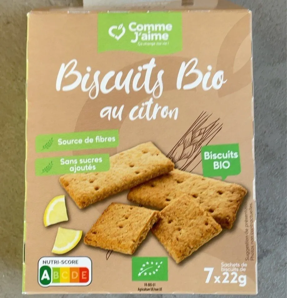 Biscuit bio citron