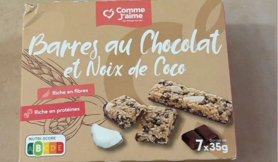 Barres de céréales a la noix ee coco