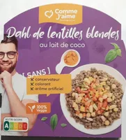 Dahl de lentilles blondes au lait de coco