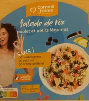 Salade de riz poulet et petits légumes