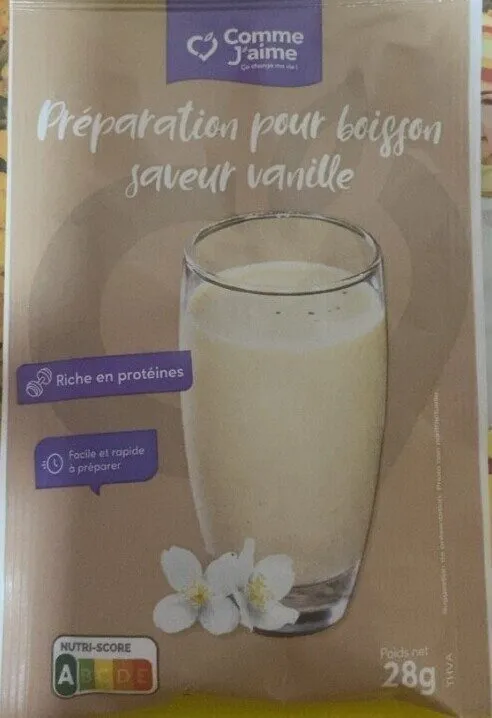 Préparation pour boissons saveurs vanille