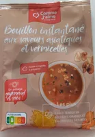 Bouillon instantané aux saveurs asiatiques et vermicelles