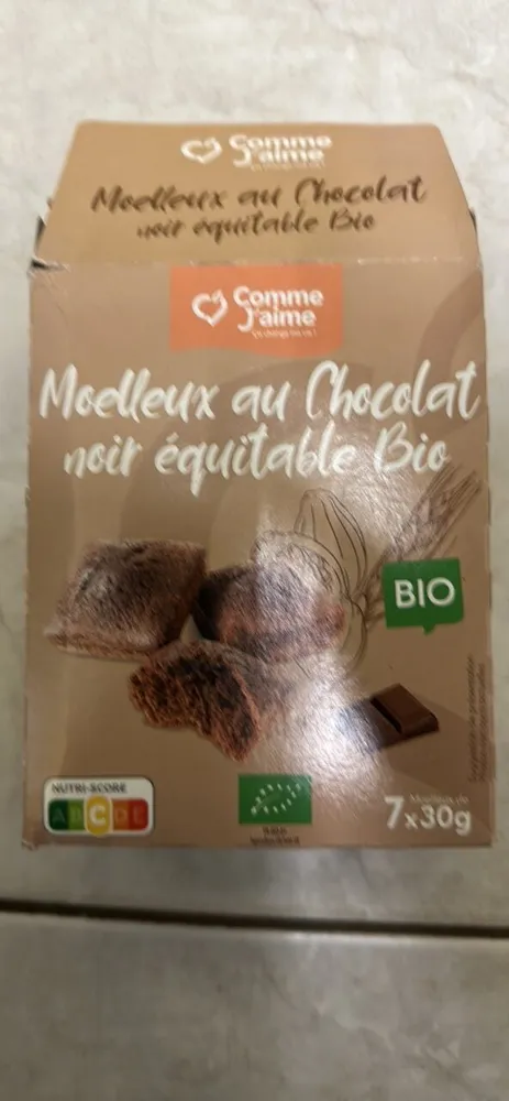 Moelleux au chocolat noir équitable bio