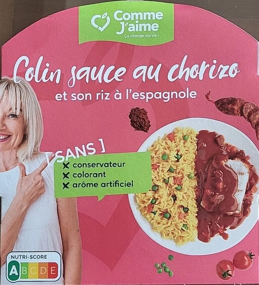Colin sauce au chorizo et riz à l'espagnole