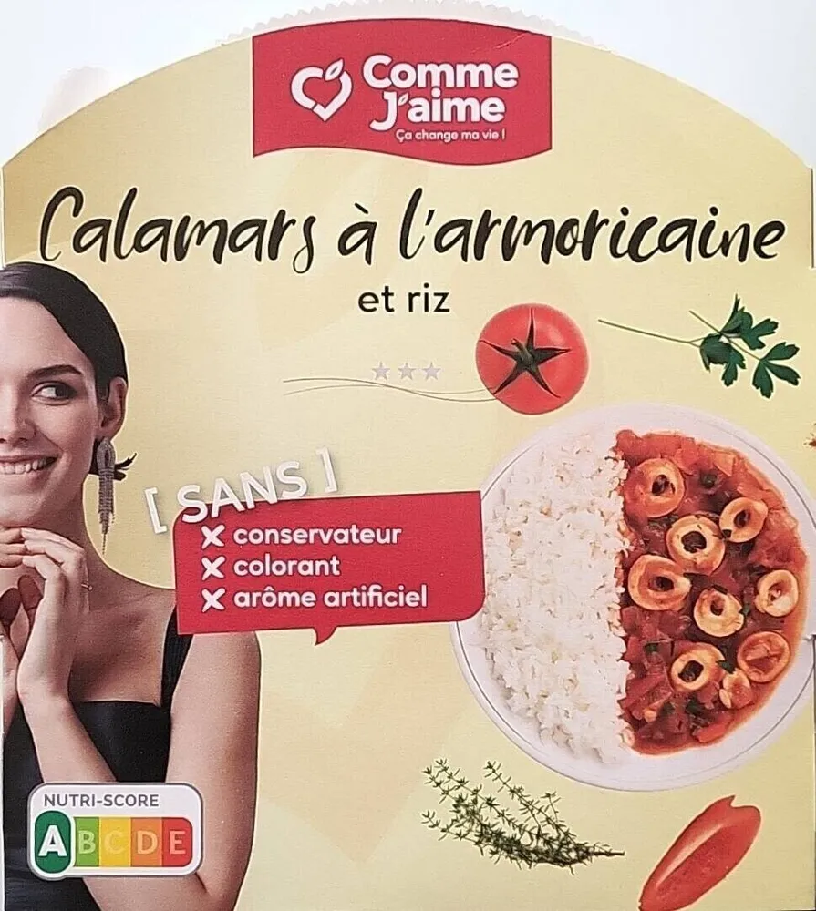 Calamars à l'armoricaine et riz