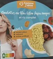 Boulettes au thon listao façon rougail et riz complet