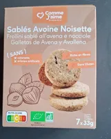 Sablés avoine noisette