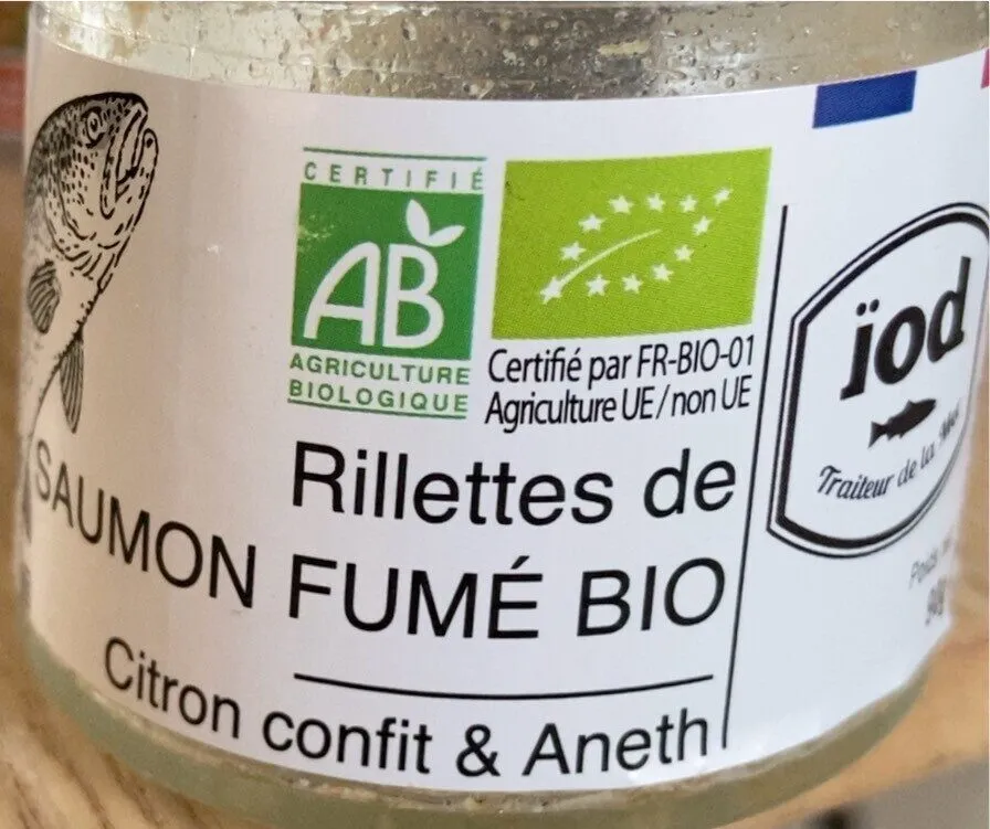 Rilettes de saumon fumé bio citron confit / aneth