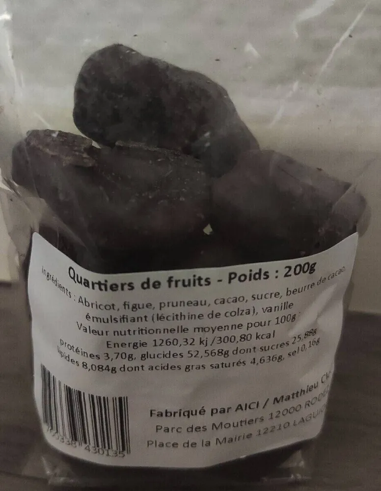Quartiers de fruits