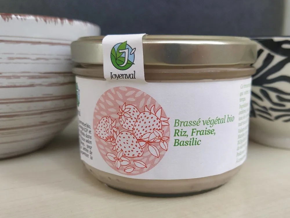 Brassé végétal bio Riz, Fraise, Basilic