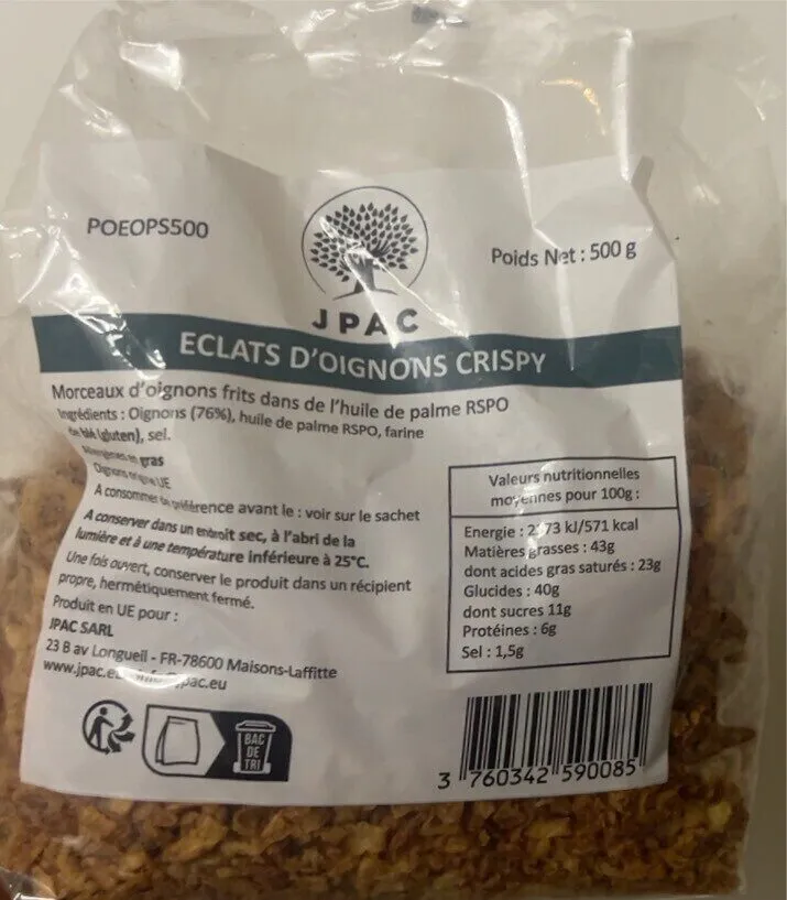 Eclats d’oignons crispy JPAC