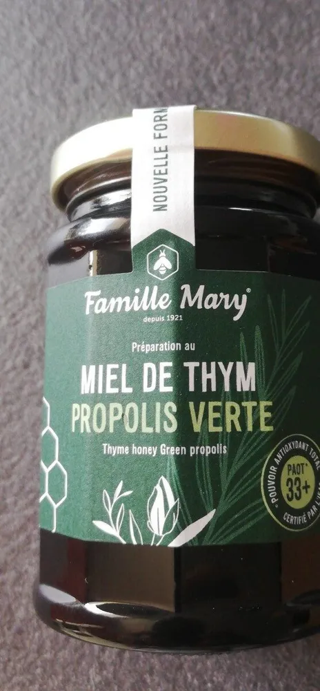 Miel de thym propolis verte