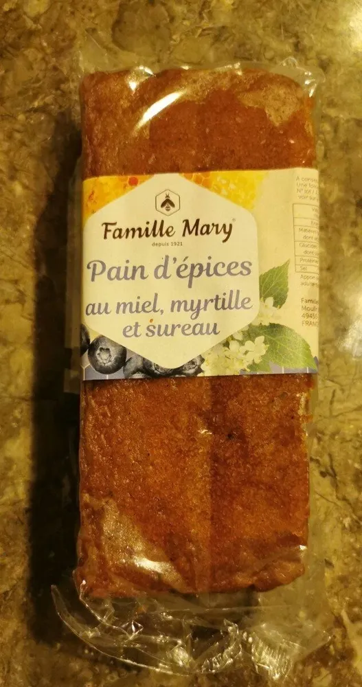 Pain d'épices au miel, myrtille et sureau