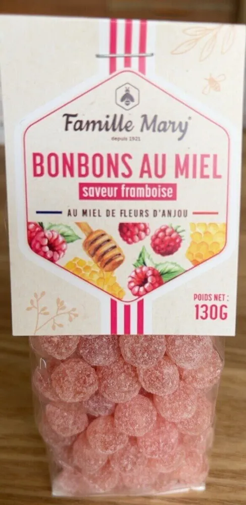 Bonbons au miel saveur framboise