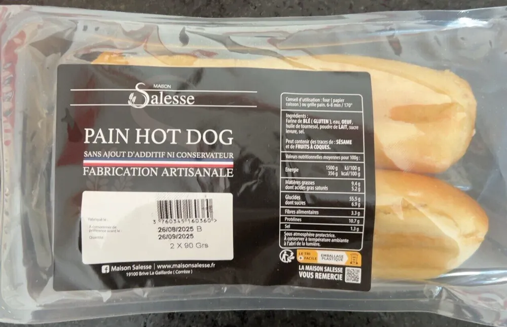 Pain hotdog