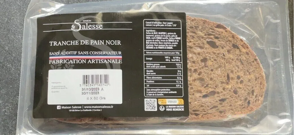Tranche de pain noir