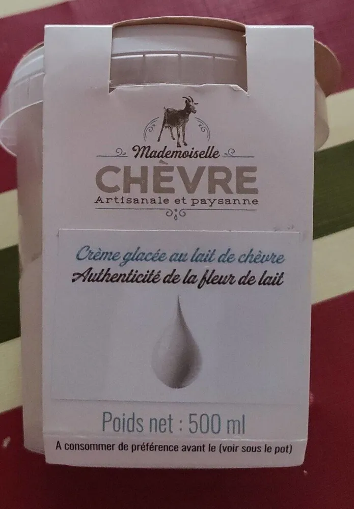 Creme glacee artisanale lait de chevre fleur de lait