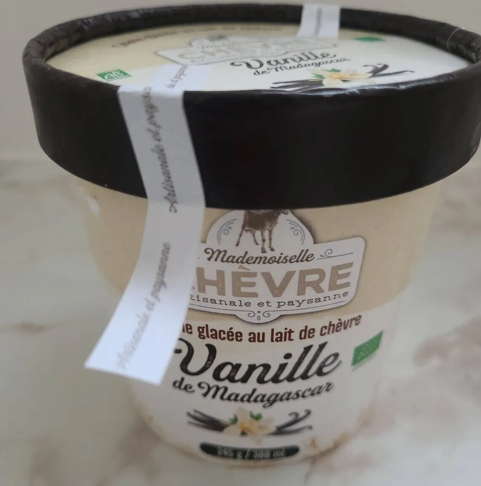 Mademoiselle chèvre crème glacée vanille Madagascar