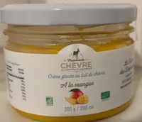 Crème glacée au lait de chèvre à la mangue