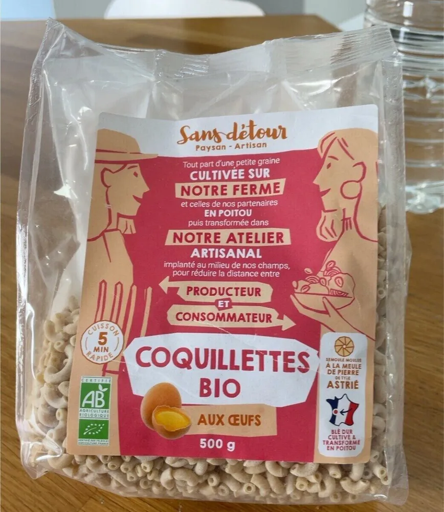 Coquillettes bio aux oeufs