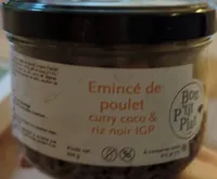 Émincé de poulet curry coco et riz noir igp