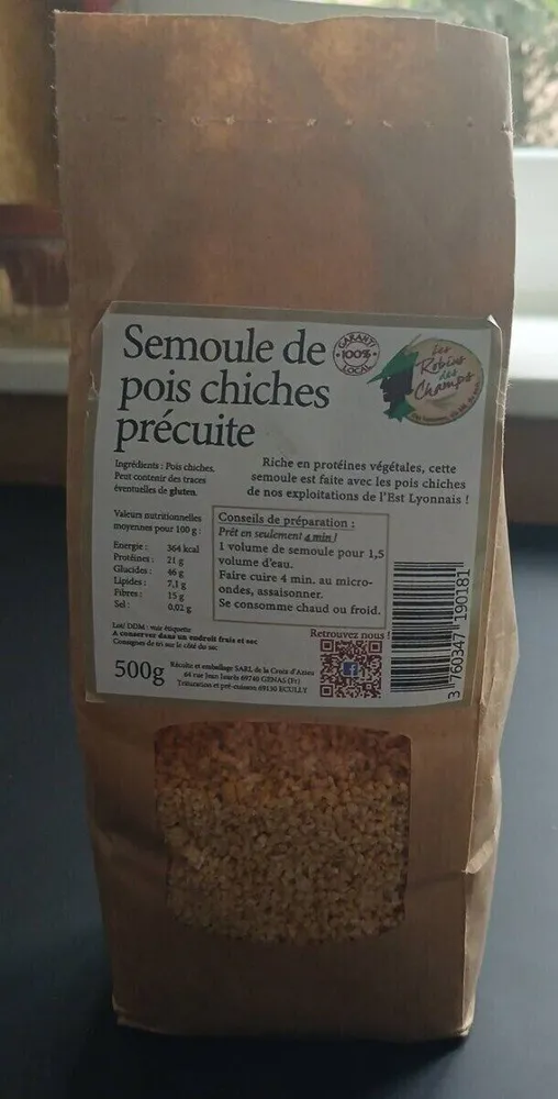 Semoule de pois chiches précuite