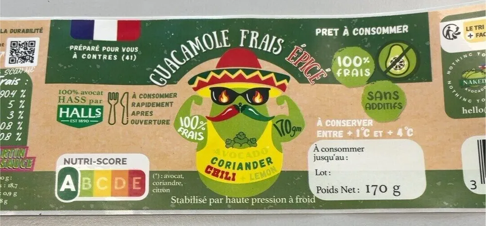 Guacamole frais épicé 170g