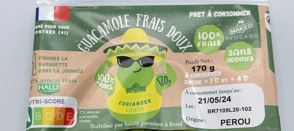 Guacamole frais doux