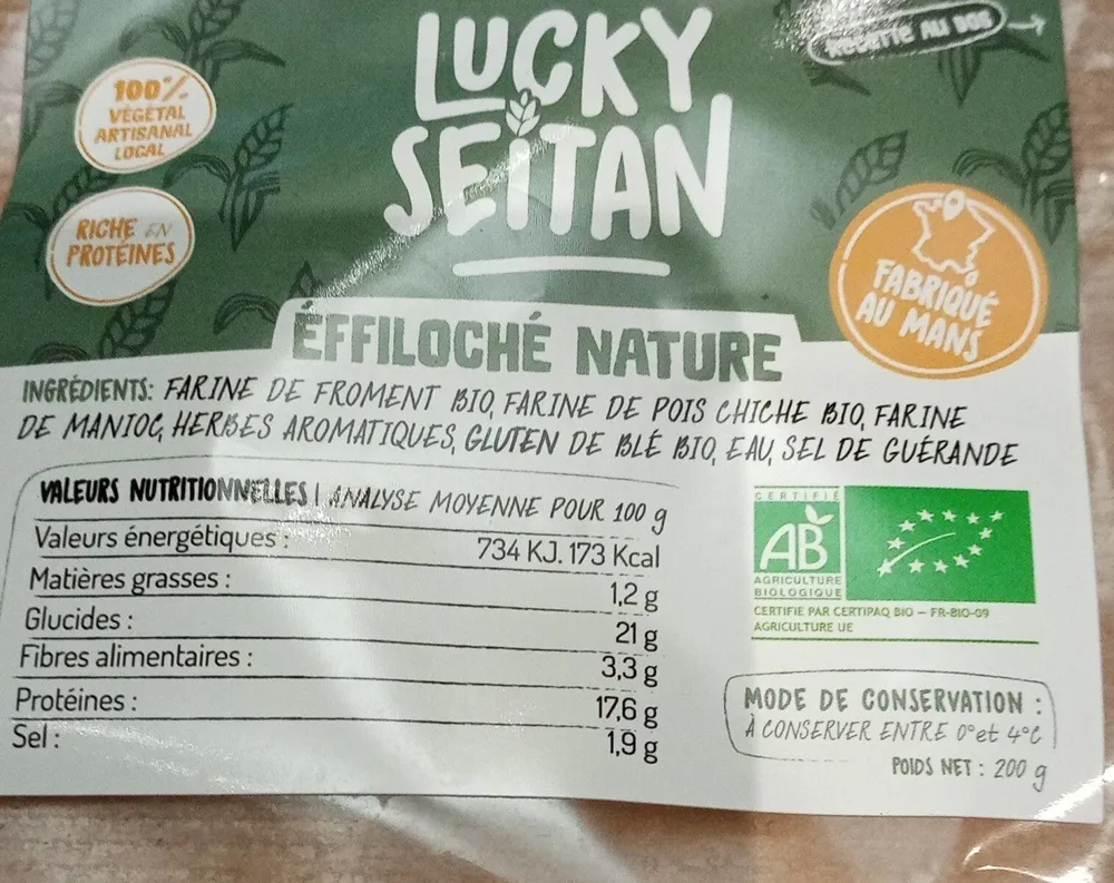 Seitan efficholé nature