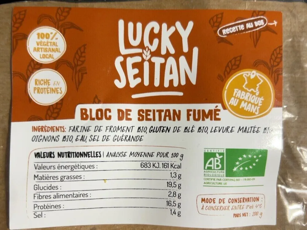 Bloc de seitan fumé