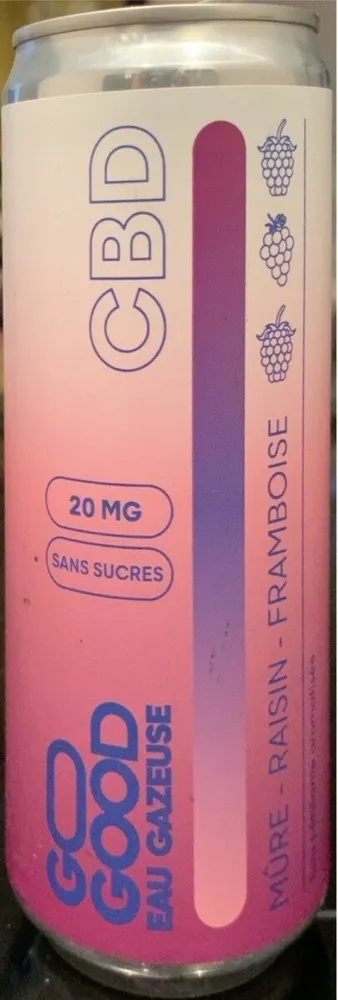 Go Good Eau Gazeuse CBD Mûre-Raisin-Framboise