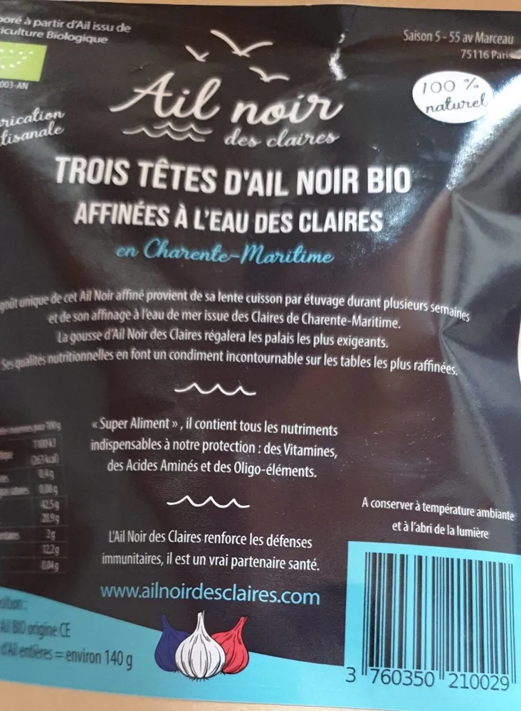 Ail noir des claires