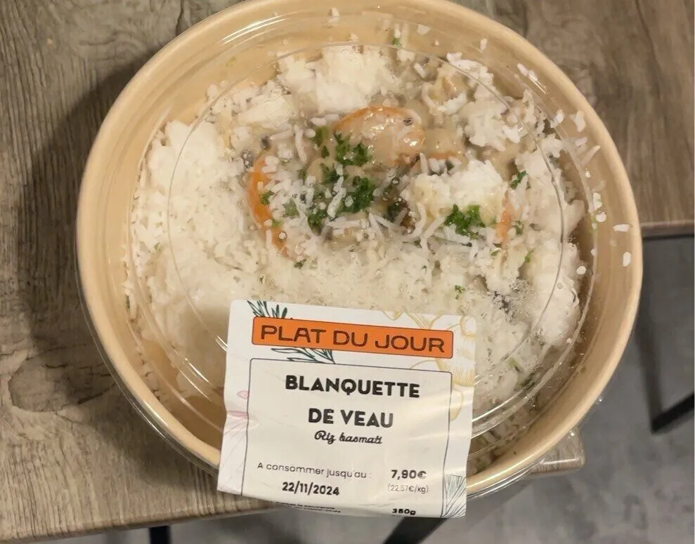 Blanquette de veau riz basmati