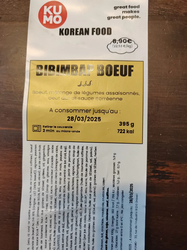 Bibimbap boeuf