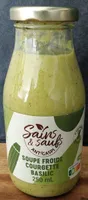 Soupe froide courgette basilic