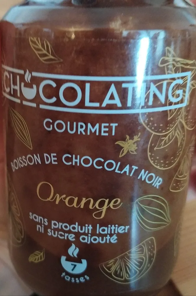 Boisson de chocolat noir Orange