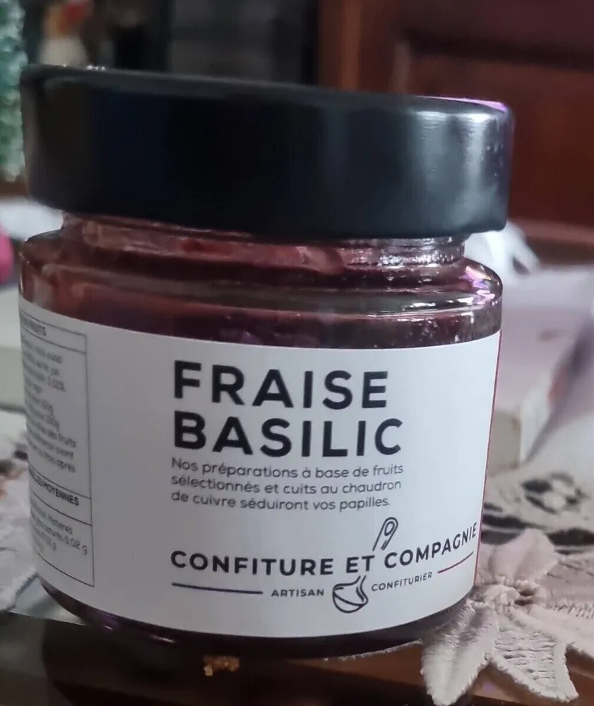 Confiture fraise basilic