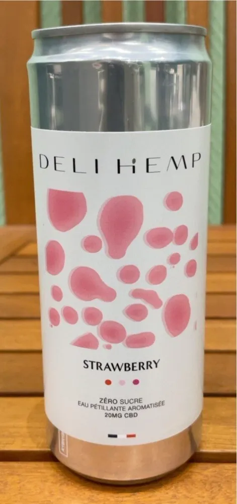Eau pétillante aromatisée (fraise)