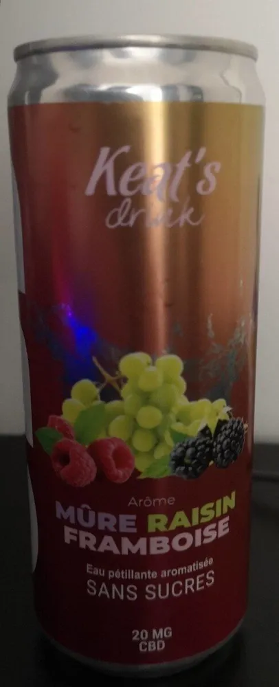 Boisson CBD, mûre raisin framboise