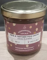 Pâte à tartiner pois chiche  cacao praliné
